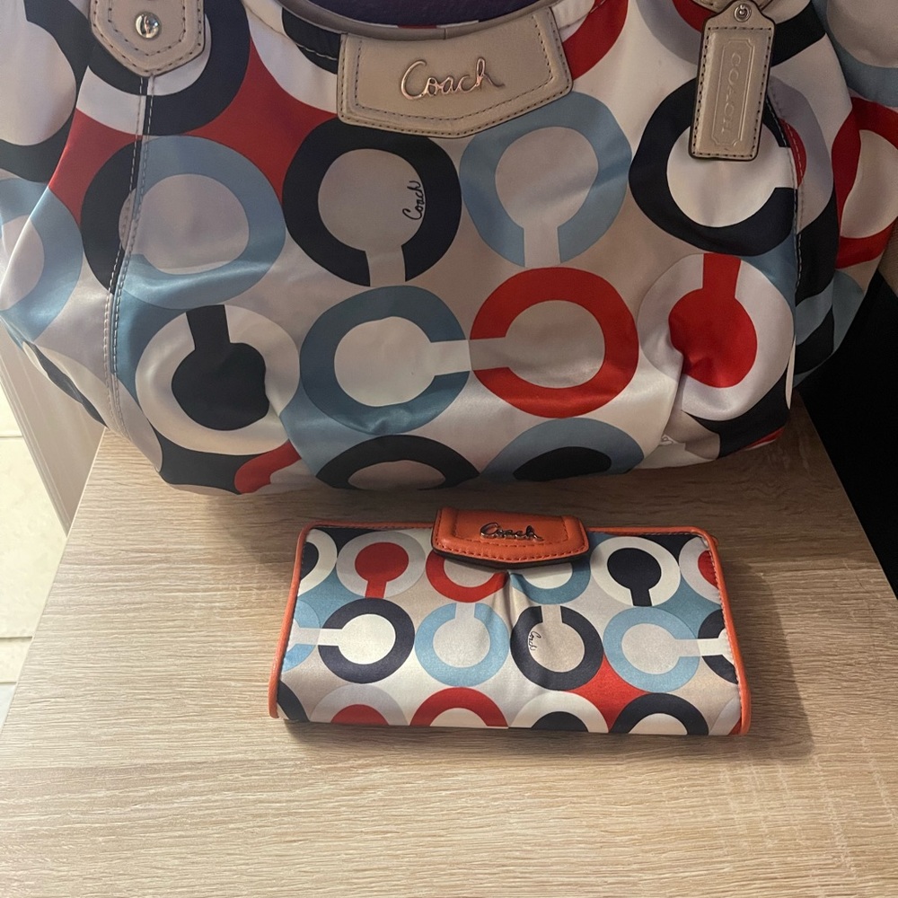 Coach bag and matching wallet